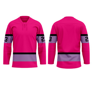 Jersey de Hockey sobre Hielo Personalizado OEM de Alta Calidad, 100% Poliéster, Impermeable, Reversible, con Color y Logotipo Personalizados para Hombre - Product Image 1