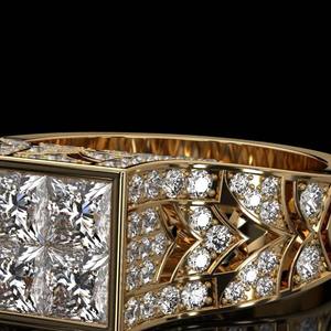 Bague de mariage de luxe fine en argent 925 plaqué or rose 14 carats entièrement sertie de moissanite VVS certifiée IGI - Product Image 4