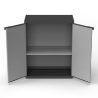 Étagère de rangement multifonctionnelle moderne, durable, écologique, grise, fabriquée en Italie par Mongardi, gain de place, non pliable, facile à assembler