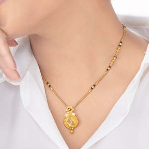Mangalsutra Tradicional de Oro Swarna Jyoti - Joyería Coleccionable Cultural - Product Image 3