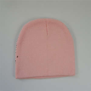 Nouveau bonnet d'hiver pour femme avec diamants scintillants, chaud, doux, extensible, uni, sans revers, en tricot pour temps froid - Product Image 4