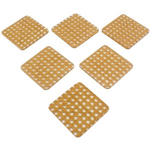 ที่รองแก้วหวายสานด้วยมือเสื่อกันความร้อนที่รองแก้วสำหรับเครื่องดื่มหวายทรงรี - Product Image 3