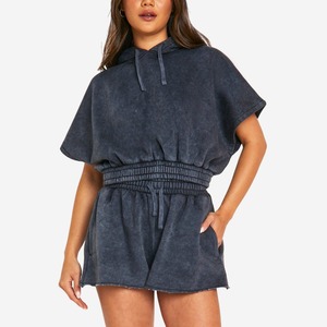 Conjunto Deportivo de Dos Piezas para Mujer, Estilo Informal, con Sudadera Holgada y Pantalones Cortos Deportivos, para Gimnasio o Correr - Product Image 4