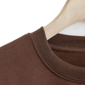 Sudadera de cuello redondo para mujer, talla grande, antiarrugas, estilo hombro caído, con logotipo personalizado, para otoño/invierno, forrada, venta al por mayor - Product Image 4