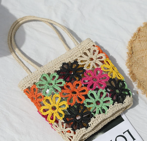 Sac tissé à la main creux de fée à une épaule Sacs de plage en macramé au crochet directement du fournisseur indien - Product Image 2