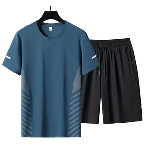 Wholesale Training Sweatsuit Jogger Tracksuits For <b>Men</b> Custom Logo Zipper Jogger Suits Set 2 Piece <b>Men's</b> windbreaker Tracksuit - Product Image 1