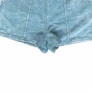 <b>Men's</b> Casual Lounge Wear jogger Sweat <b>Shorts</b> <b>Long</b> Drawstring Soft Cotton Plain Fleece <b>Shorts</b> 380g Vintage <b>Shorts</b> Acid Washed - Product Image 3