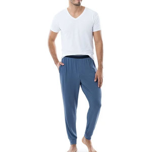 Meilleures ventes de pantalons de jogging d'hiver de haute qualité pour hommes pantalons de survêtement de sport décontractés en tissu de toile teint uni de grande taille - Product Image 5
