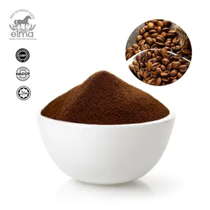 Poudre de grains de café instantané 3 en 1 de haute qualité Arabica séché par pulvérisation bon arôme café haute caféine certifié HALAL