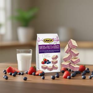 Wafer Crich Wild Berry, Croccanti Quadrati Stampati, 250g X 10, Biscotti Premium in Confezione - Product Image 3