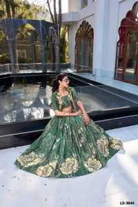 Nuevo Lehenga Choli de Diseñador para Mujer, para Bodas y Festivales, Cosido con Lona y Can Can, con Blusa Elegante y Conjunto de Koti - Product Image 4
