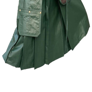 High Quality Custom Made Men Leather <b>Kilts</b> New Trendy Professional Manufacturing Premium Quality Leather <b>Kilt</b> - Product Image 4