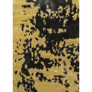 Tapis Kavi Gold en laine et soie de bambou noué à la main, Théorie du Chaos, Abstrait Classique, Décoration pour la maison, le salon et le couloir - Product Image 3