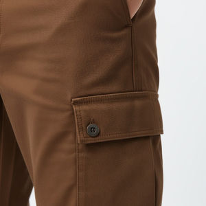 Pantalones Cargo de Lona de Cintura Alta para Hombre - Corte Holgado, Estilo Casual Urbano, con Función Antiestática - Product Image 5