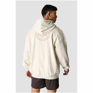 Sudadera con capucha de algodón 100% de gran tamaño para hombre, diseño de hombro caído de alta calidad, bordado 3D, efecto lavado sólido Vintage - Product Image 3