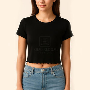 เสื้อยืดผู้หญิงสีทึบตัดกับเสื้อลำลองฤดูร้อน - Product Image 6