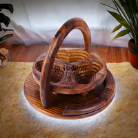 Panier de rangement en bois moderne, écologique, fait main, de qualité supérieure, design multifonctionnel, utilisation polyvalente, emballage personnalisé Tradebyd