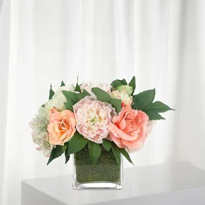 VCB0006A - Porte-bougie/vase en verre transparent pour tous les jours, design minimaliste carré de 6 côtés - Product Image 4