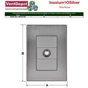 Prolunga coassiale da parete, MXIXF-002, 2 pezzi, presa coassiale, argento, acciaio inossidabile/PC. - Product Image 4