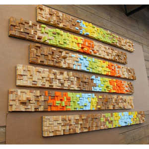 Large Rustic Modern <b>Wooden</b> Mosaic <b>Wall</b> Decor Unique <b>Wooden</b> <b>Wall</b> <b>Signs</b> - Product Image 2