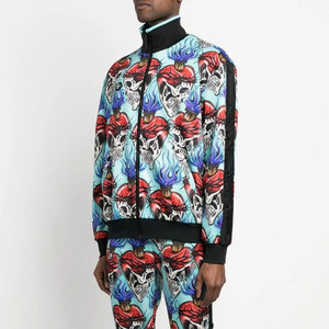 ชุดวอร์มสำหรับผู้ชายคอปกตั้ง2024โลโก้ออกแบบได้ตามต้องการ - Product Image 5