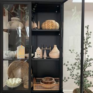 Meilleur fournisseur - NOUVEAU - Accessoires de décoration intérieure - Beau vase rond de style Art déco pour salon, chambre à coucher, cuisine - Gris et blanc - Product Image 5