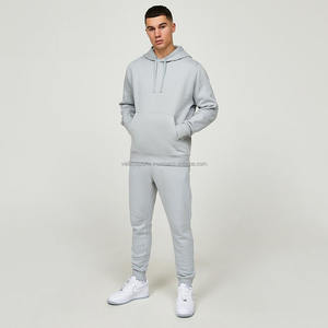 Traje deportivo de invierno personalizable para hombre, transpirable, 100% algodón, Polar catiónico, ecológico, de talla grande, chándal de 2 piezas personalizado - Product Image 2