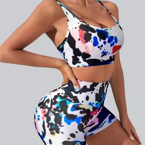 Conjunto de Brasier y Pantalones Cortos Deportivos de Alta Calidad al por Mayor, Conjunto de Brasier y Pantalones Cortos Sexys para Mujer, Conjunto de Yoga sin Costuras con Sublimación - Product Image 2