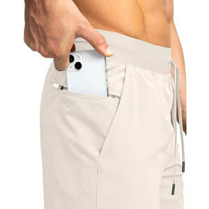 Pantalones cortos deportivos transpirables de cintura media OEM, el mejor diseño, estilo callejero, tela de lona de Color sólido ligero, servicio al por mayor - Product Image 5