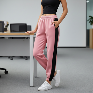 Classic Fleece Polyester/Cotton Blend Lace Women's Sweatpants Elastic Waist Winter Casual Wear <b>Custom</b> Logo High Street Jogger - Product Image 3