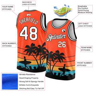 Uniformes de basket-ball pour hommes les plus vendus dernières conceptions uniformes de basket-ball imprimés de logo personnalisé maillots de basket-ball au taux de gros - Product Image 2