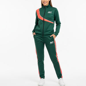 Conjunto Deportivo Casual de Dos Piezas para Mujer, Color Sólido, Invierno, 100% Algodón, Transpirable, Resistente al Viento, Todas las Tallas Disponibles - Product Image 1