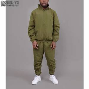 24013 Wholesale Summer Comfortable <b>Men</b> Casual Oversize Loose Cotton Green <b>T</b> <b>Shirt</b> <b>Shorts</b> Two Piece Sets Vintage Tracksuit - Product Image 3