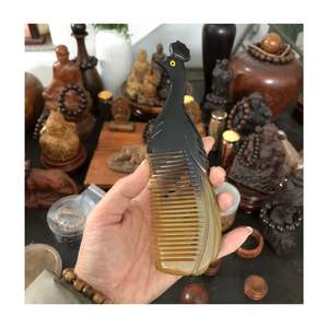 Recién llegado, peine de cuerno de buey, calidad Premium 100%, hecho a mano, peine de bolsillo de cuerno fino Natural, peine de dientes finos a la venta - Product Image 4