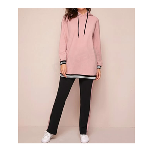 Ensemble de 2 pièces pour femmes, Sweat-shirt à capuche élégant, survêtement grande taille pour dames, nouvelle collection automne - Product Image 3