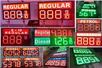 Affichage LED de prix du carburant à 8 caractères FutureX, tailles personnalisées, pour station-service américaine, avec acrylique/acier inoxydable, 110-240V