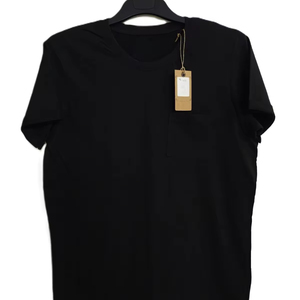 เสื้อยืดผู้ชายแขนสั้นผ้าฝ้ายสีล้วนสำหรับฤดูร้อน - Product Image 1