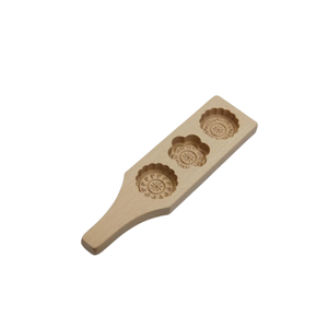 Mini molde de pastel de luna de madera tradicional vietnamita, moldes de pastel hechos a mano, molde de pastel de hielo de Chocolate con formas de flores - Product Image 1