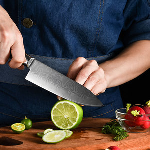 Vente en gros de couteau de cuisine professionnel en acier damas de haute qualité OEM ODM personnalisé couteau Pakka manche en bois - Product Image 2