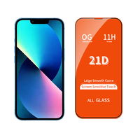 Protection d'écran en verre trempé HD transparent anti-éclats 21D 9H |   Résistant aux rayures, compatible avec les téléphones Apple
