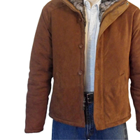 Veste en daim de mouton marron Longmire pour homme, imperméable, chauffante, à séchage rapide, respirante, veste de travail, design personnalisé, haute qualité