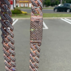 Alta calidad personalizada 20mm enlace cubano moissanita rodio plateado ortodoxo plata esterlina regalo de fiesta - Product Image 4