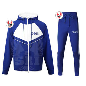 Survêtement en molleton de coton brodé Zeta Phi Beta Sorority pour femmes |   Survêtement de jogging personnalisé pour femmes brodé ZPB Sorority - Product Image 2
