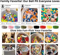 IRIS Mini Toddler & Kids Soft Memory Foam Round Indoor Ball Pit Play Pool Gift