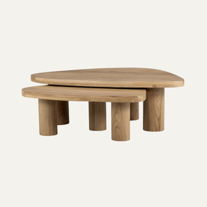 Table basse à étages de style ferme avec rangement, en chêne carré, métal, verre et marbre, pour usage intérieur, maison ou hôtel - Product Image 2