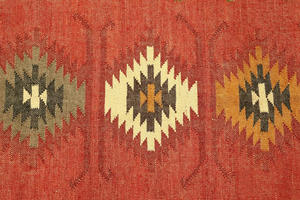 Tapis Kilim tissé à la main en laine et jute rouge tapis d'intérieur et d'extérieur à tissage plat tailles personnalisées pour chambre à coucher paillasson et plus encore - Product Image 2