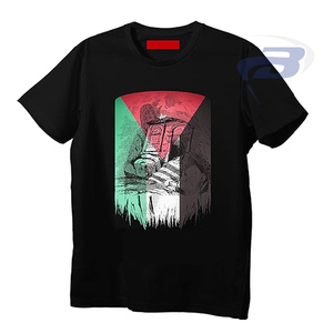 T-shirt unisexe noir à imprimé graphique d'anime, en coton premium, avec design et logo personnalisés - Product Image 1