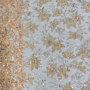 ผ้าตาข่ายประดับลูกปัดงานฝีมือสำหรับผู้หญิง ชุดงานเลี้ยง งานแต่งงาน ชุดเจ้าสาว ชุดพื้นเมือง คอลเลคชั่นงานเทศกาลที่มีสไตล์ - Product Image 1