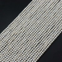 Perles de culture d'eau douce naturelles de qualité supérieure, forme de pomme de terre lisse, 4 mm, perles de culture naturelles pour la fabrication de bijoux, collier et bracelet