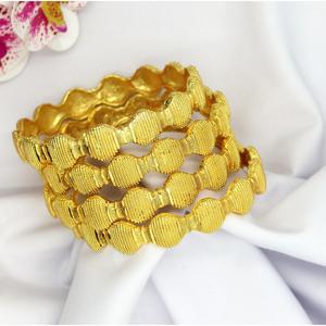 Bijoux fantaisie bracelets bracelets Designer plaqué or à la mode en laiton pur indien bracelets ensemble Dubai bijoux pour femmes - Product Image 3